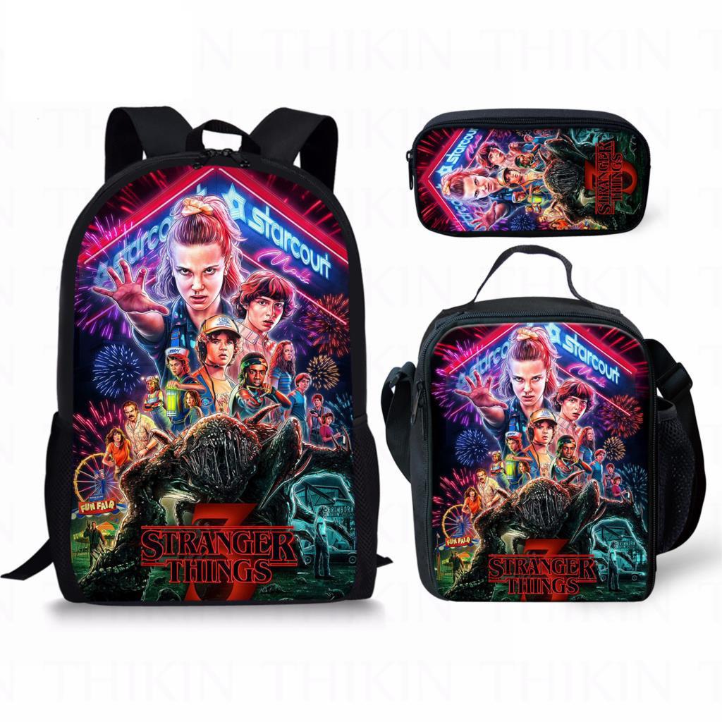 Набор: Рюкзак и Пенал Stranger Things 3 Для Ежедневного Использования Из Нейлонового Материала