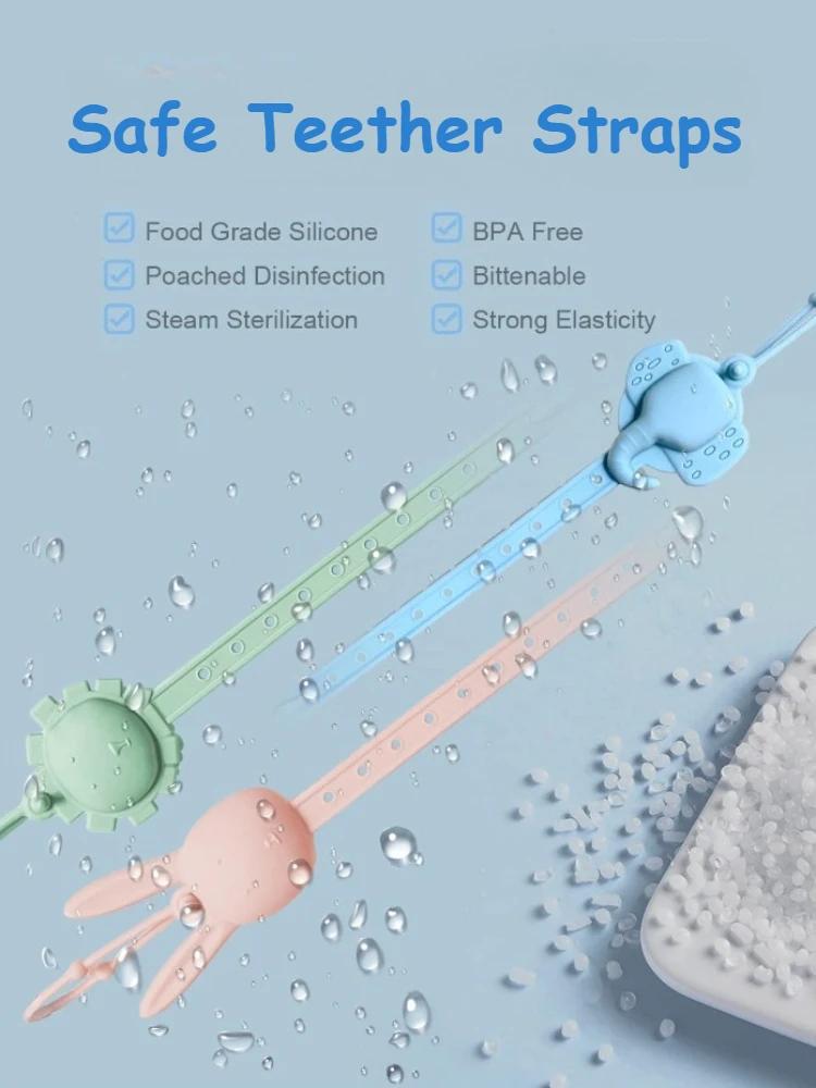 Игрушечные ремешки для малыша Силиконовый набор Клипса для пустышки для автокресла Игрушка Бутылочка Прорезыватель Стульчик для кормления Коляска Клипсы для игрушек для малышей Кроватки