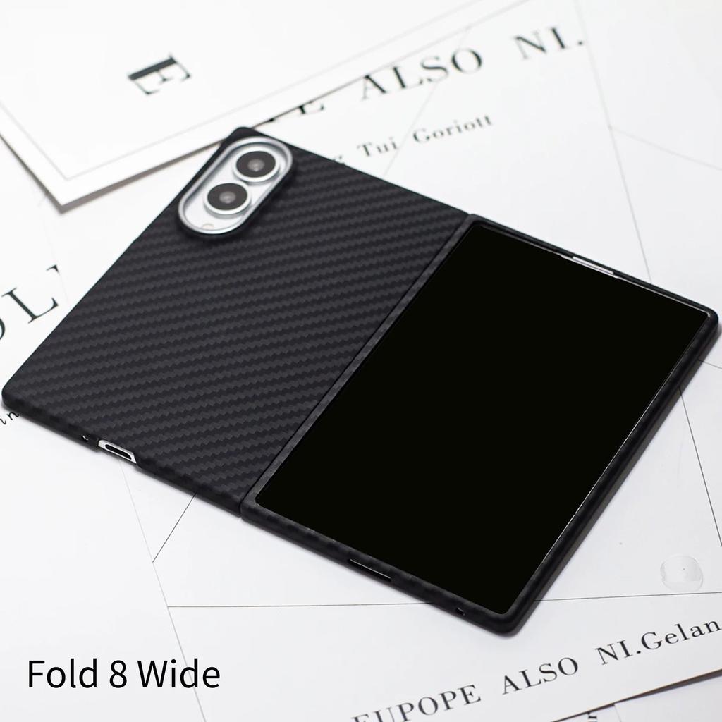 For Samsung Galaxy Z Fold 8 Wide Carbon Fiber Magnetic Case with MagSafe 600D Kevlar Aramid Fiber Ultra-Thin Protective Cover