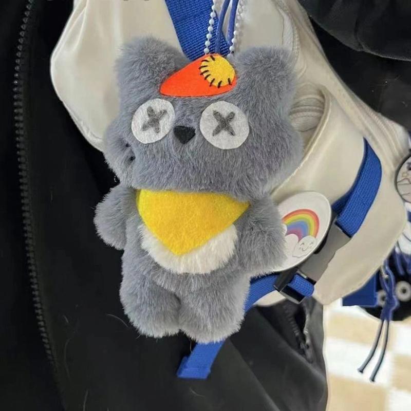 Мультяшный серый волк плюшевая игрушка животное кулон мягкая кукла брелок рюкзак автомобильный брелок декор детский подарок