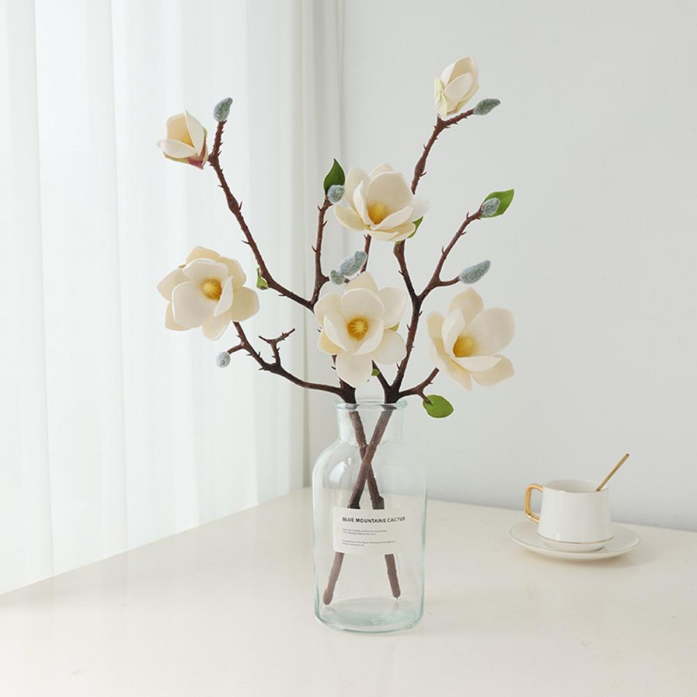 4 шт. Букет для свадьбы, искусственный цветок магнолии, свадебный букет, искусственный свадебный цветок, годовщина, вечеринка, домашний офис, сад, свадебный декор