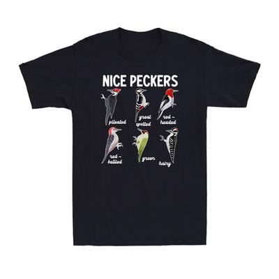 Nice Peckers Funny Woodpecker Bird Watching Birdwatcher Gift Men's T-Shirt