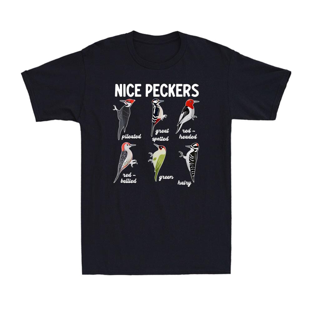 Nice Peckers Funny Woodpecker Bird Watching Birdwatcher Gift Men's T-Shirt