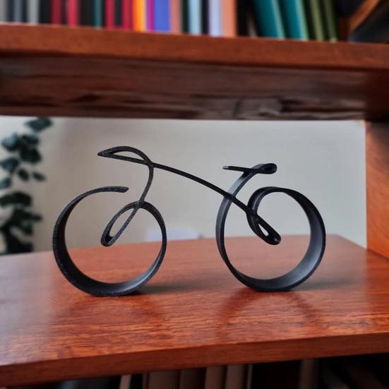 Wire Framed Bicycle Sculpture Minimalistic Simple Style Fine Workmanship Home Decoration Bike Silhouette Ornament