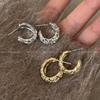 Gold Irregular High-End Women's Stud Earrings 2025: Unique Niche Design Ear Hoops