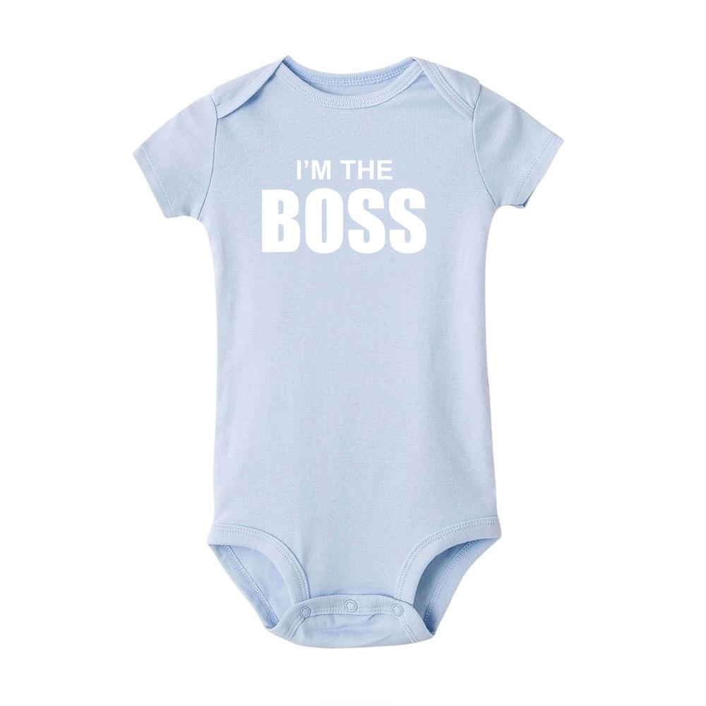 Забавный хлопковый комбинезон с принтом «Я босс» для новорожденных, милый комбинезон для малышей, боди