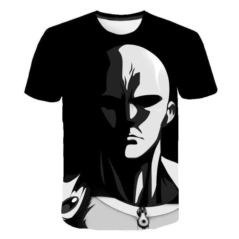 Аниме One Punch Man Saitama Косплей Одежда 3D Печатные мужские/женские футболки Летние футболки с коротким рукавом Детские топы Уличная одежда больших размеров
