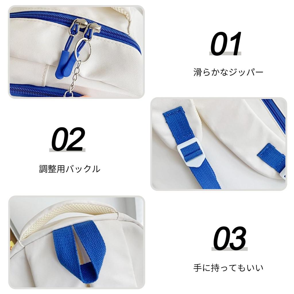 FANDARE Cute Backpack with Plush Large Fits Perfect for and Waterproof Oxford White Perfect for Birthdays and Entrance Ceremonies Women's Toy,