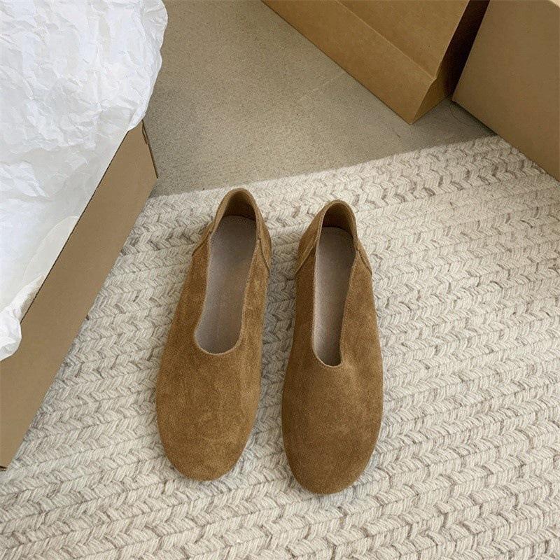 Ретро-туфли для бабушки, женские, весна-лето 2024, новые туфли Doudou на плоской подошве с мягкой подошвой и одной педалью, одинарные туфли с юбками