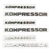 Car 3D ABS KOMPRESSOR Logo Badge Emblem Decals Sticker For C180 C200 C230 CLK200 SLK200 SLK230 CLS350 E300 SL350