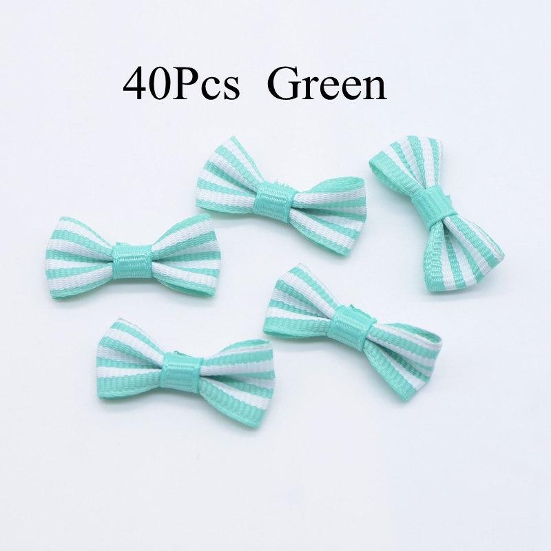 40 шт., мини-лента в рубчик, галстук-бабочка, аппликации, плоская задняя часть, орнамент для скрапбукинга, нашивки, аксессуары, принадлежности для рукоделия