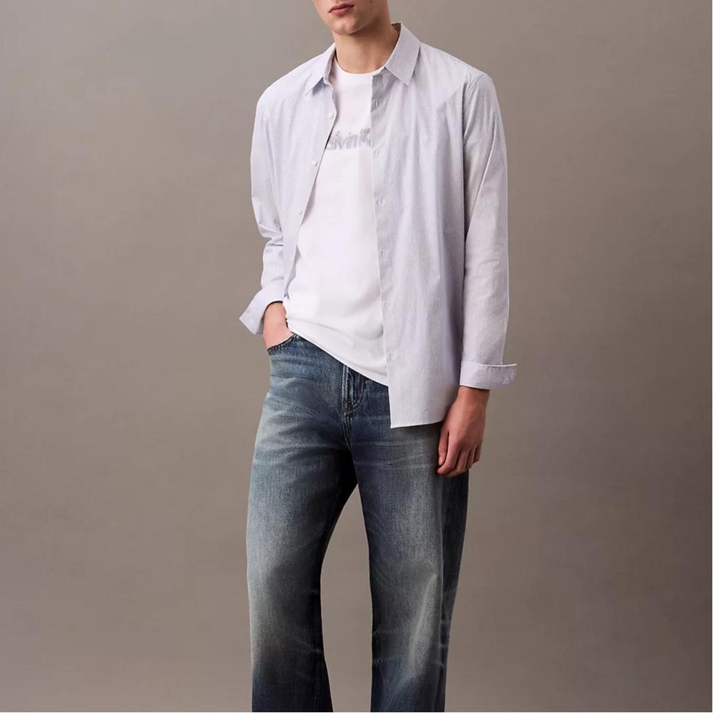 Calvin Klein Минималистичная Удобная Универсальная Повседневная Футболка с Коротким Рукавом с Логотипом Пульверизатора Мужская Топы Ярко-Белая 4RB815G-110