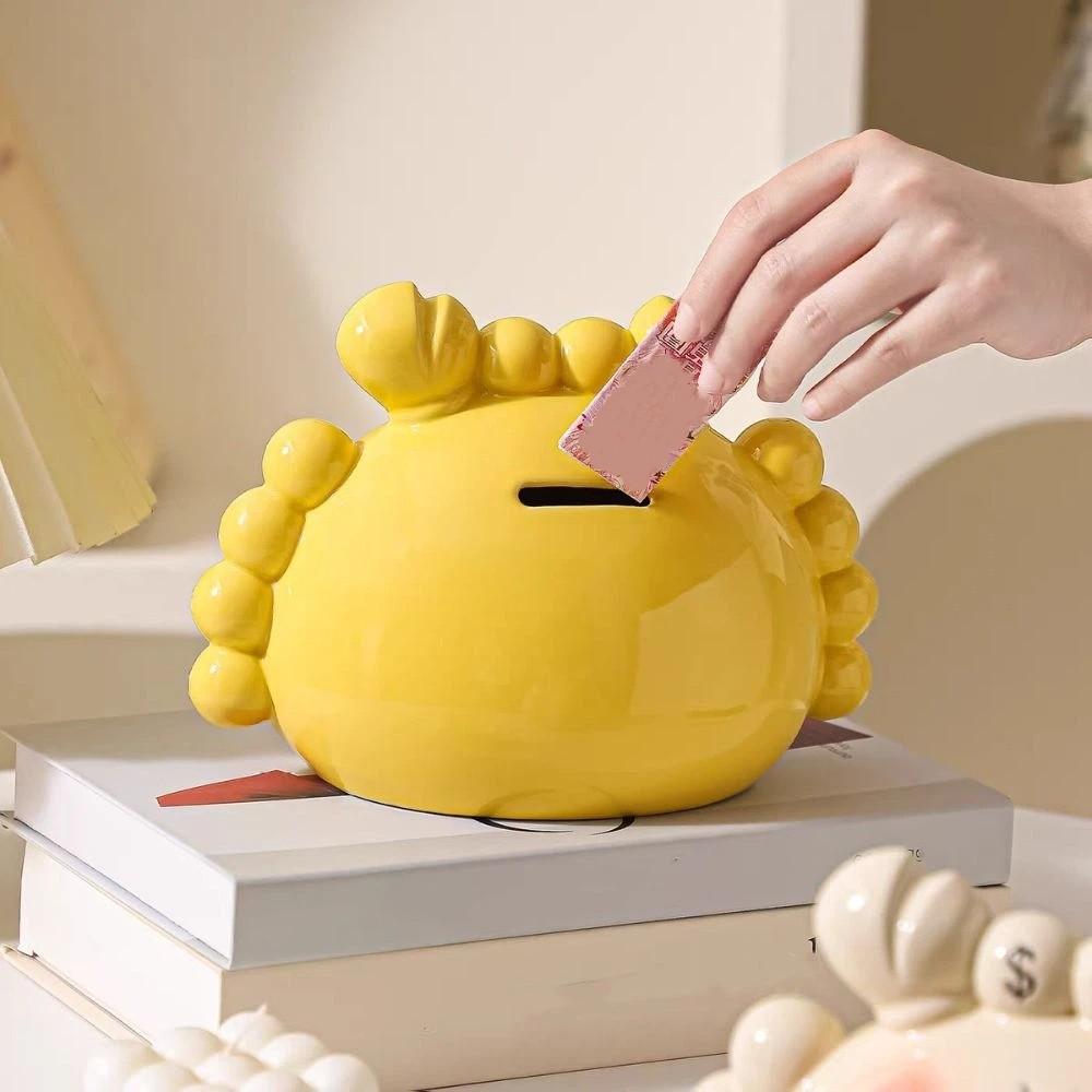 Large Capacity Piggy Bank Ceramics Money Boxes Animal Figurines Saving Box  Students Gifts