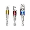 3Pcs Socket Adapters Drill Nut Driver Extension Bars Set 1/4in 3/8in 1/2in Screwdriver Tools