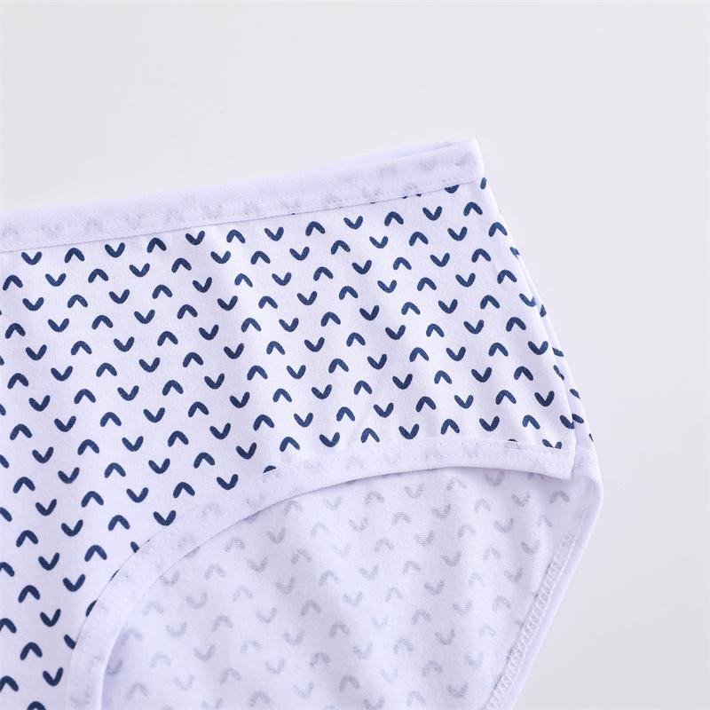 FINETOO 4 шт. Женские хлопковые трусы XS-XXL Сексуальный принт Низкая талия Нижнее белье Женское большого размера Цветочные кружевные трусы Эластичные Мягкие интимные принадлежности