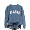 Womens Oversized Crewneck Long Sleeve Sweatshirt Casual Streetwear Printed Cotton Hoodie-Free Size S-XXL