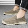 Fashion Comfortable Slip On Loafers Men Outdoor Handmade Leather Men's Shoes Casual Anti-slip Wearable Driving Shoes Flats Walking Shoes