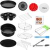 Air Fryer Accessories 14Pcs for 5.3-6.8 Qt-Up Compatible with Philips Airfryer Xxl HD9630, HD9650
