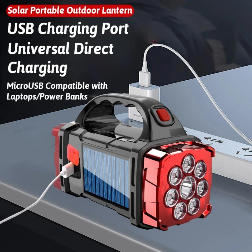 Портативные мощные USB-перезаряжаемые фонари Солнечный светодиодный свет С COB рабочей лампой Зарядка мобильного телефона Кемпинговые лампы