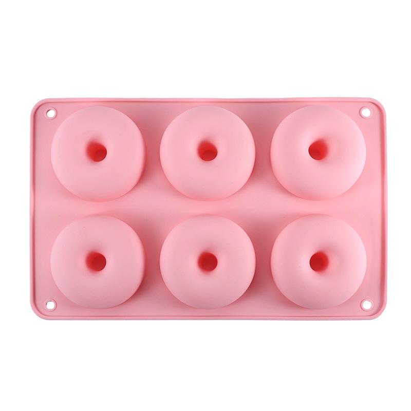 Термостойкая силиконовая форма для пончиков на 6 пончиков, пищевая силиконовая форма для выпечки, антипригарная мини-форма для кексов
