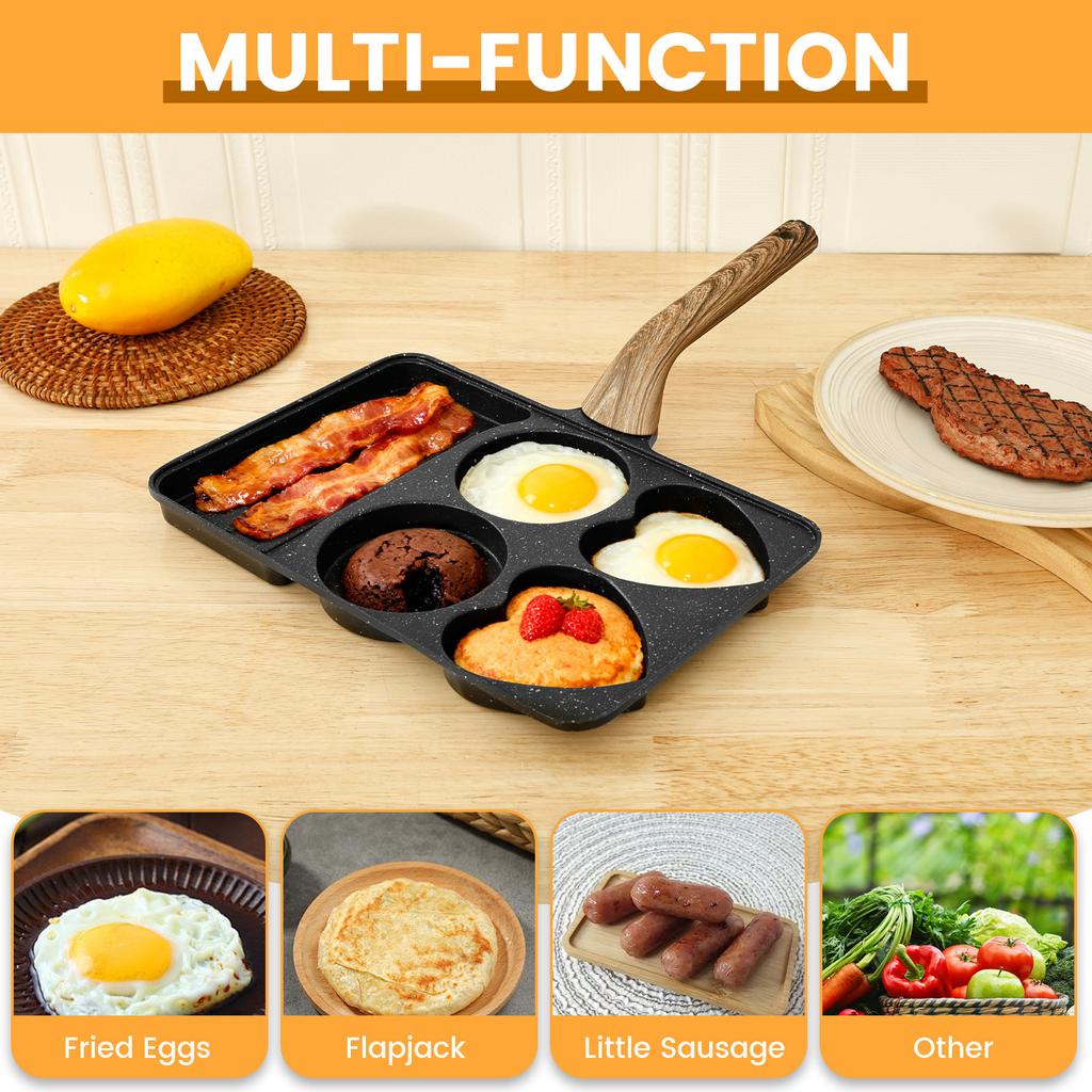 Сковорода для жарки яиц Сковороды для блинов с антипригарным покрытием Сковорода для завтрака Посуда Сковорода для блинов Сковорода для яиц Подходит для яиц, блинов, плетт, крепов