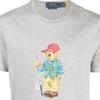 Polo Ralph Lauren SS23 мультяшный медведь логотип принт круглый вырез короткий рукав футболка мужская футболка серая 710853310-019