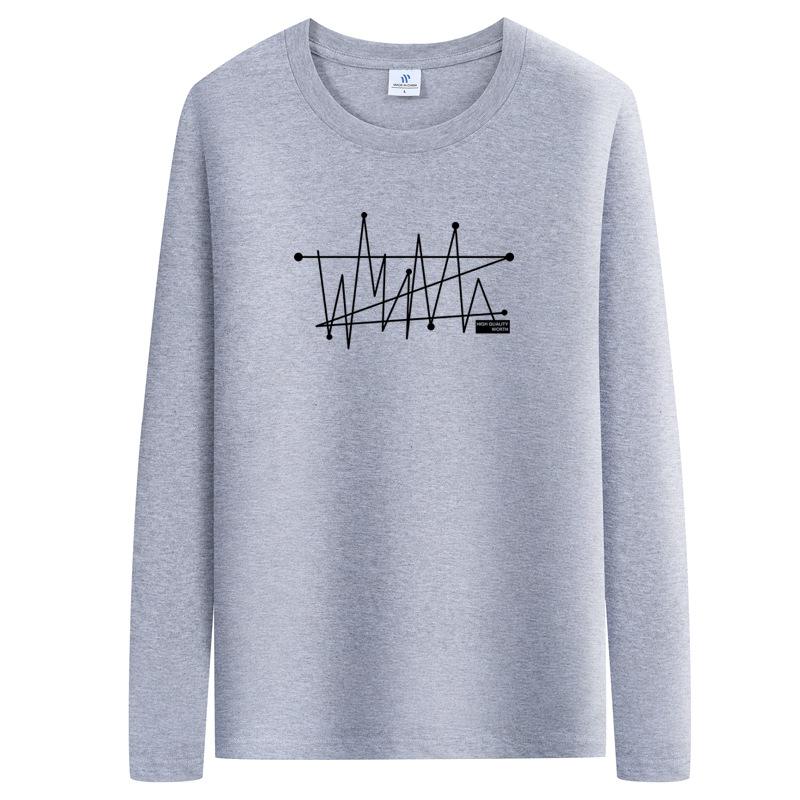 Мужские модные повседневные футболки и топы с длинным рукавом и круглым вырезом