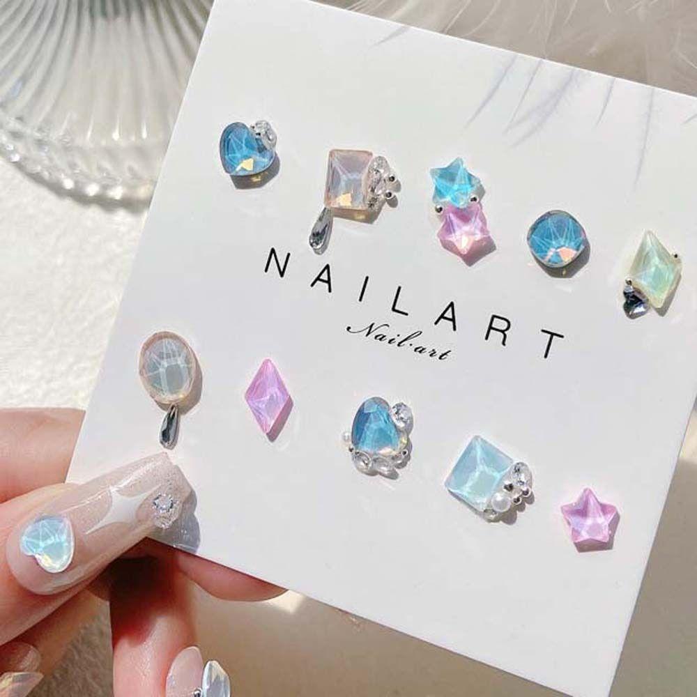 Aurora Decorations Nail Rhinestones Love Heart Nail Jewelry Japanese Nail Accessories Nail Salon