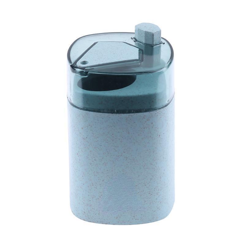 Розовый автоматический диспенсер для зубочисток из пшеничной соломы для гигиеничного домашнего хранения