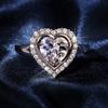 Легкое роскошное сладкое кольцо Heavy Industry Love Diamond Ring Taoxin Ring Diamond Ring