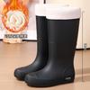 Rain shoes women's fashion adult tall rain boots Internet celebrities foreign style long tube shoes non-slip anti-rubber shoes kitchen boots
