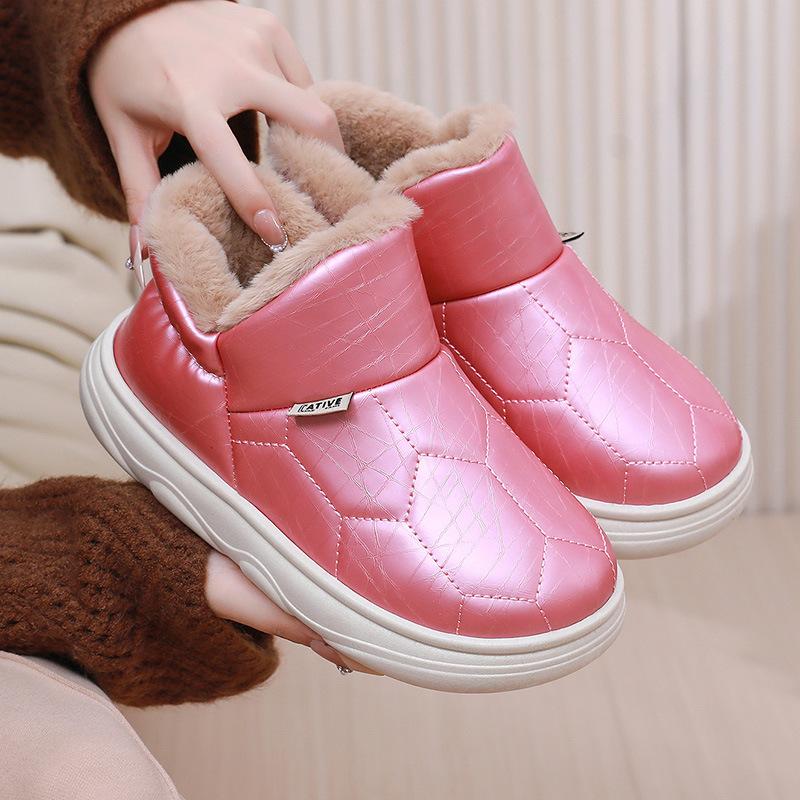 Женские зимние теплые ботинки, тапочки, плюшевые тапочки из пеноматериала с эффектом памяти, домашняя обувь, зимние ботинки для улицы и дома, ботинки с подкладкой из искусственного меха для женщин