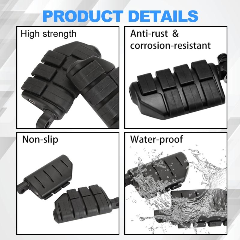 1 пара черных подножек для мотоцикла, подножки для мотоцикла (левый &