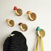Wooden Mushroom Wall Hook Cute No Drill Heavy Duty Multifunctional Keys Bag Towel Clothes Umbrella Door Back Hanger Bathroom Kitchen Supplies