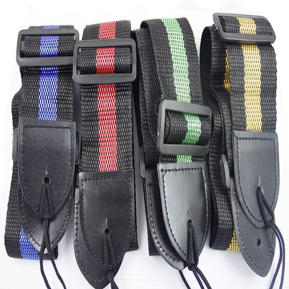 Leather Bass Ukulele Belt Stripe Personality Guitar Straps Guitar Accessories