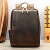 Мужской ретро-рюкзак из натуральной кожи, многофункциональный дорожный кожаный рюкзак для ноутбука