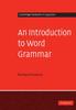 The An Introduction To Word Grammar Book