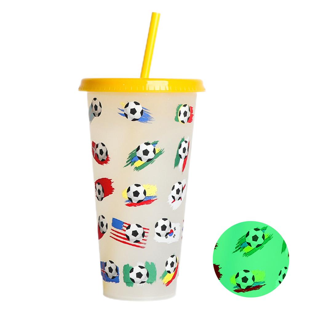 710 мл многоразовые с соломинками, креативные чашки для воды, меняющие цвет, чашка с крышкой, волшебный пластик, меняющий цвет холодной воды