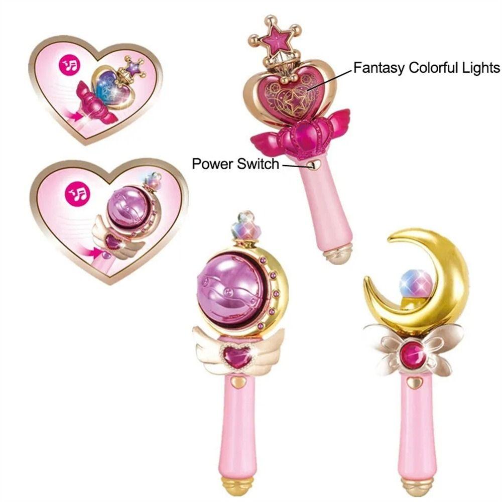 Sound Effect Moon Fairy Stick Led Light Shine Glow Stick Birthday Gift Girl Magic Wand Girl Gift