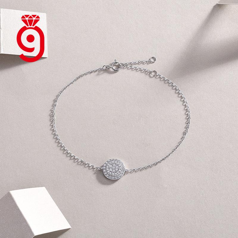 Local Stock Hip Hop FineJewelry Gold Plated Moissanite Diamond Iced Out Cuban Link Bracelet Women Bracelet