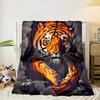 White Tiger Family Blanket Flannel Blanket for bed, sofa, Camping, Hiking, Picnic Essentials, gift for family Fan gifts