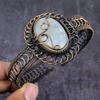 Botswana Druzy Handmade Copper Wire Wrap Cuff Bangle Adjustable D8b63