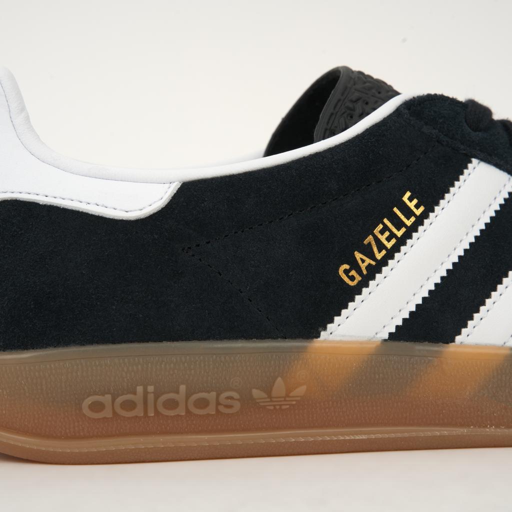 adidas Кроссовки Gazelle Indoor Black White Gum Unisex Core-Black Cloud-White JI2060