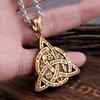 Мужское ожерелье-амулет с кельтским узлом викингов, скандинавский алфавит, массивное ожерелье с подвеской в ​​стиле хип-хоп, винтажные модные мужские украшения в подарок