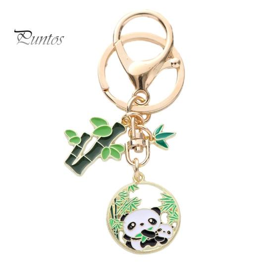 Новогодний брелок с пандой, бамбуковый венок, кулон, полированный зажим для омара, легкая сумка через плечо, школьный ранец, украшение, кулон, брелок