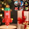 Holiday Gift for Kids Christmas LED Projector Light, Rocket Shaped USB Night Lamp with 6 Party Supplies Festive Slide Patterns, 360 Degree Rotating