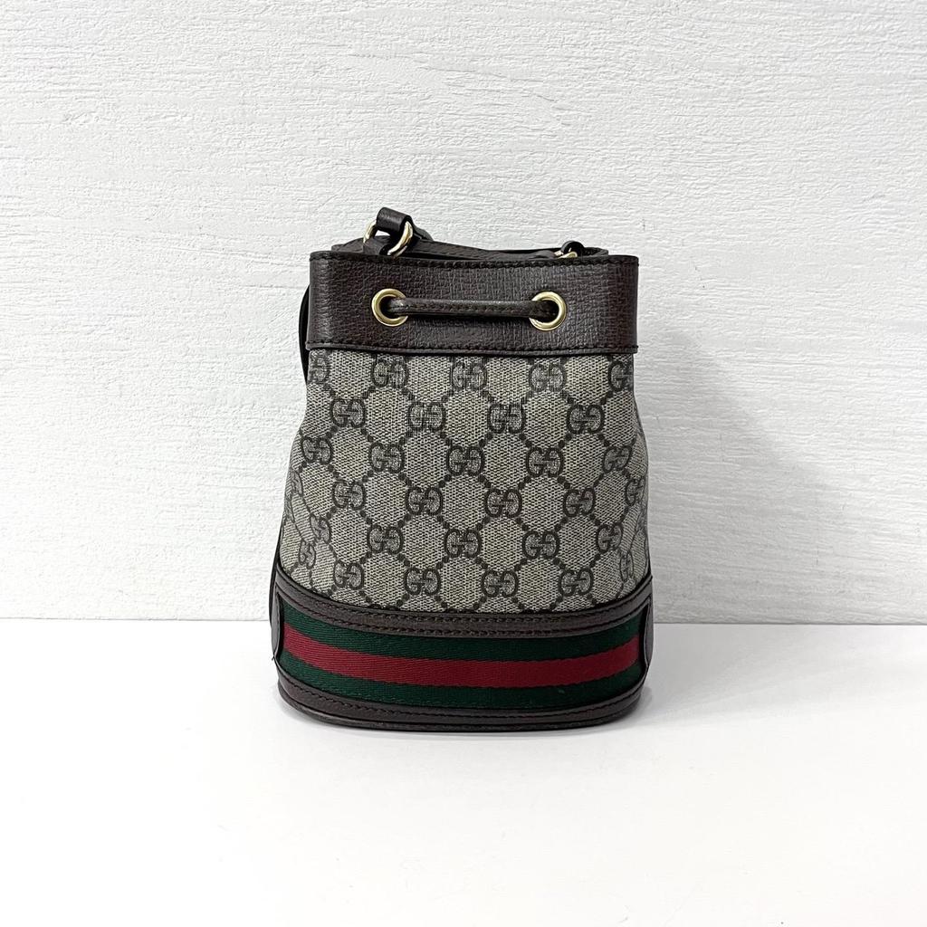 [Pre-Owned] Gucci Ophidia Mini Bucket Bag 'Beige/Ebony' - Very Good #J53HBC