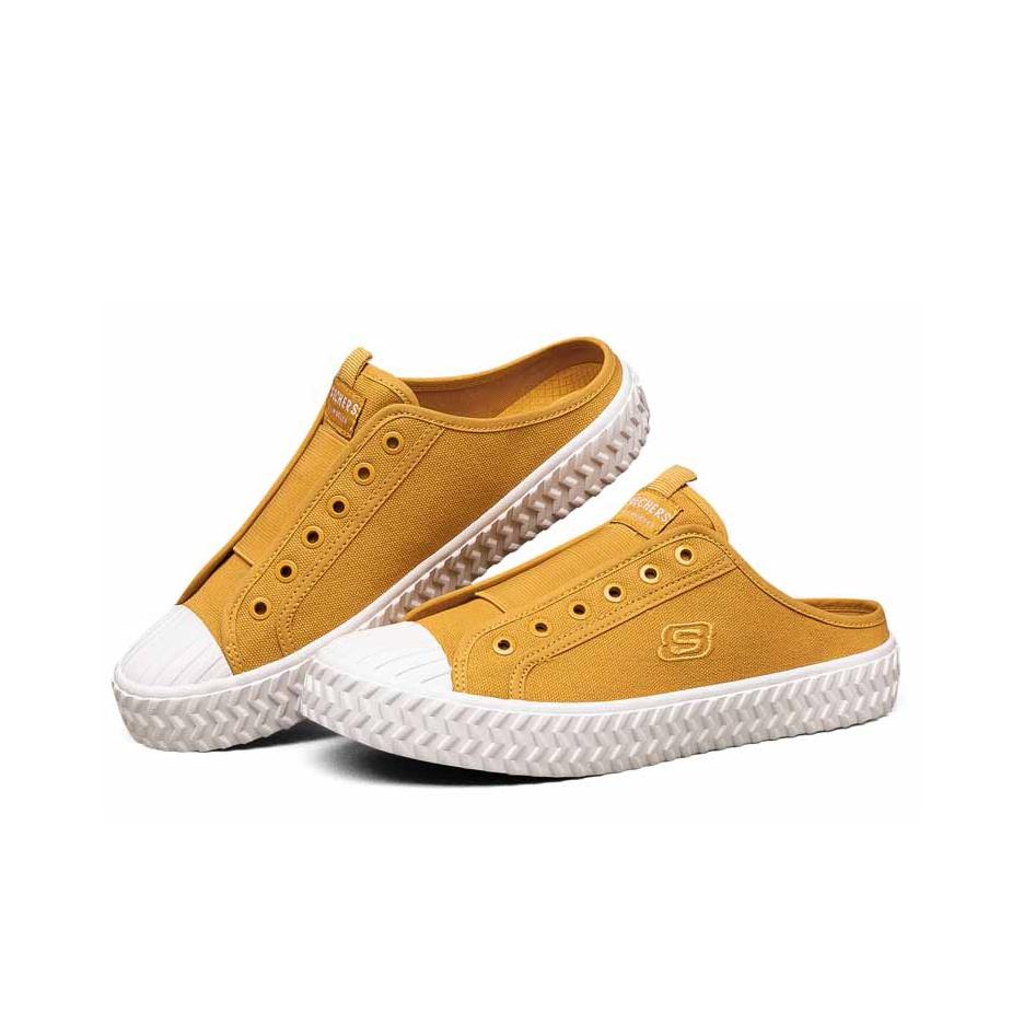 Skechers Простые универсальные низкие кеды для женщин Ярко-желтые 155386-YEL
