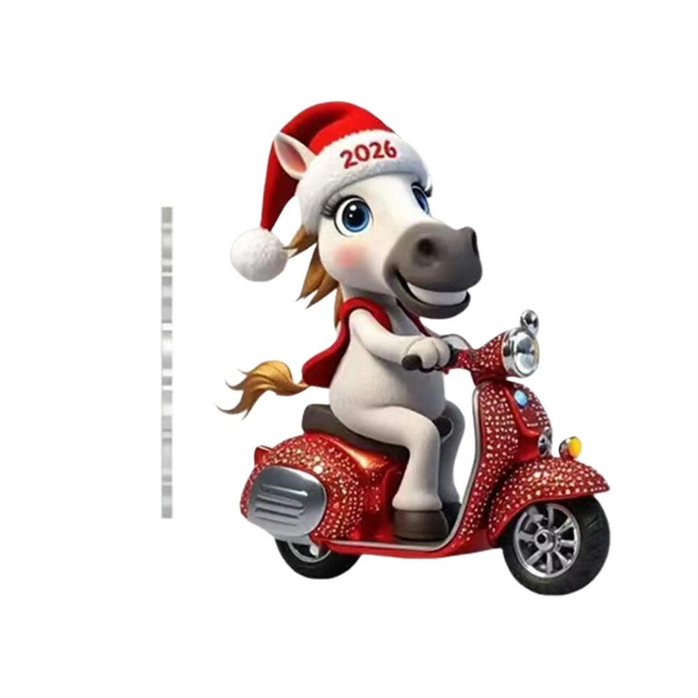 Новый 2D Плоский Рождественский Подвесной Кулон Сияющий Имитация Лошади Подвеска Балерина Акриловый Брелок Шармы для Сумки