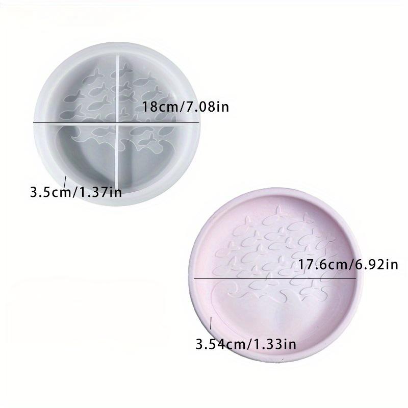 Форма для капельного клея в стиле океана | Поднос для рыбы с водным узором для хранения ювелирных изделий | Многоразовый и антипригарный силиконовый дизайн